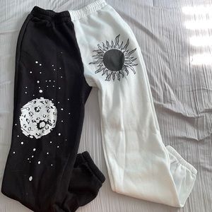 Sun and moon sweatpants